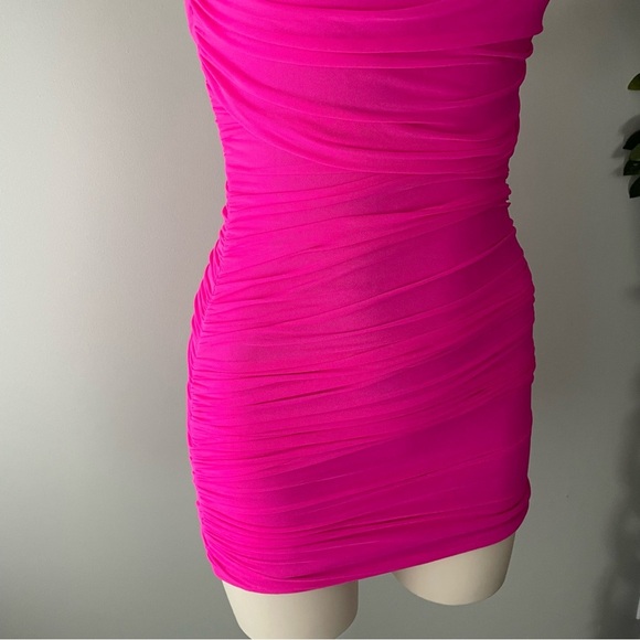 Elegant Pink Mini Dress - Picture 4 of 7